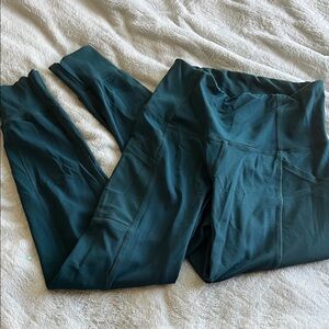 SAVVI Dark Green jogger Leggings. Smoke free home. Like new. Pockets